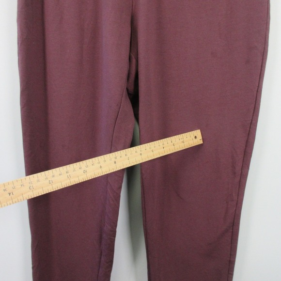 Barefoot Dreams Pull On Pants Women L Petite Brushed Luxe Red Fig Lounge 292 - Picture 12 of 16